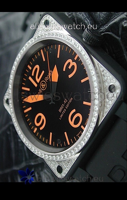 IMG_9081 Bell and Ross BR01 92 with Diamonds Bezel Replica 4