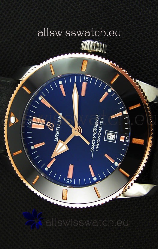 IMG_9081 Breitling SuperOcean Heritage II B20 44MM Black Dial Two Tone Bezel 1:1 Mirror Replica 4