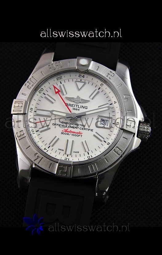 IMG_9081 Breitling Avenger II GMT 1:1 Mirror in White Dial Replica 4