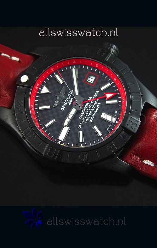 IMG_9081 Breitling Chronometre GMT Carbon Dialin PVD Casing Replica 4