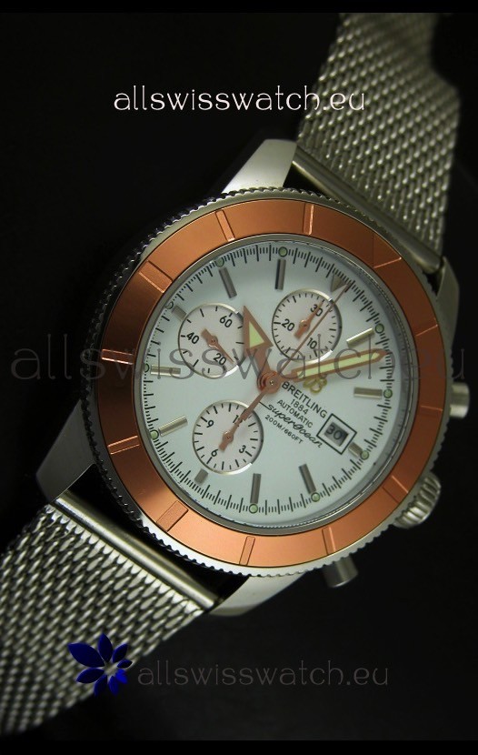 IMG_9081 Breitling Super Ocean Gold Bezel Chronograph Replica 4