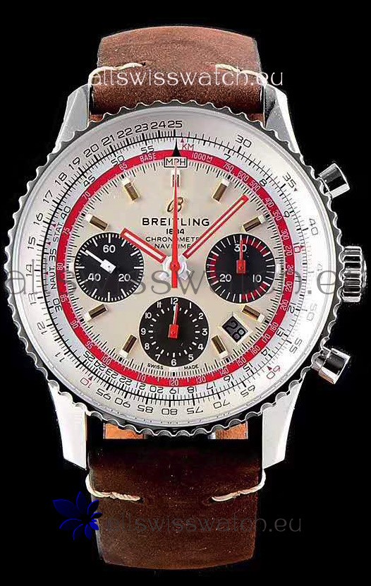 IMG_9081 Breitling Navitimer 1 B01 Chronograph TWA Edition 43MM - 904L 1:1 Mirror Replica 4