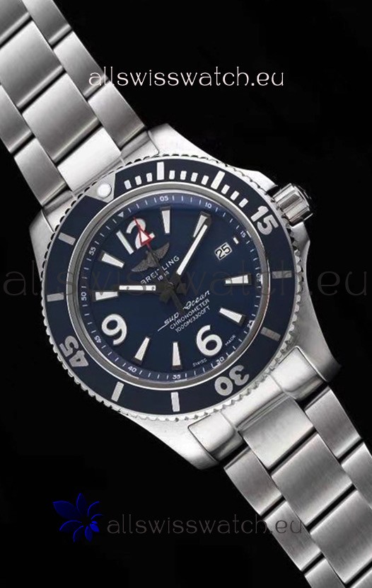 IMG_9081 Breitling Superocean Automatic 44 Steel - Navy Blue Dial 1:1 Mirror Replica 4
