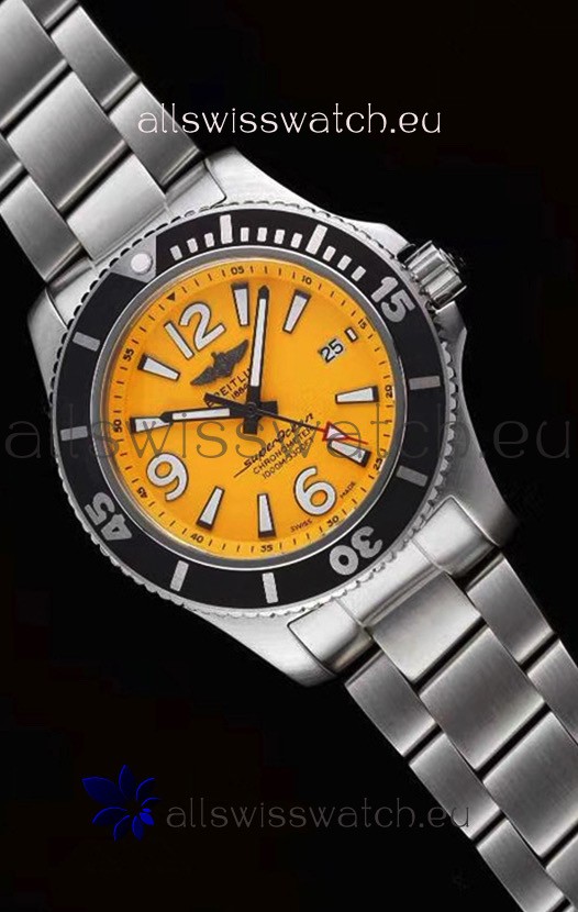 IMG_9081 Breitling Superocean Automatic 44 Steel - Yellow Dial 1:1 Mirror Replica 4