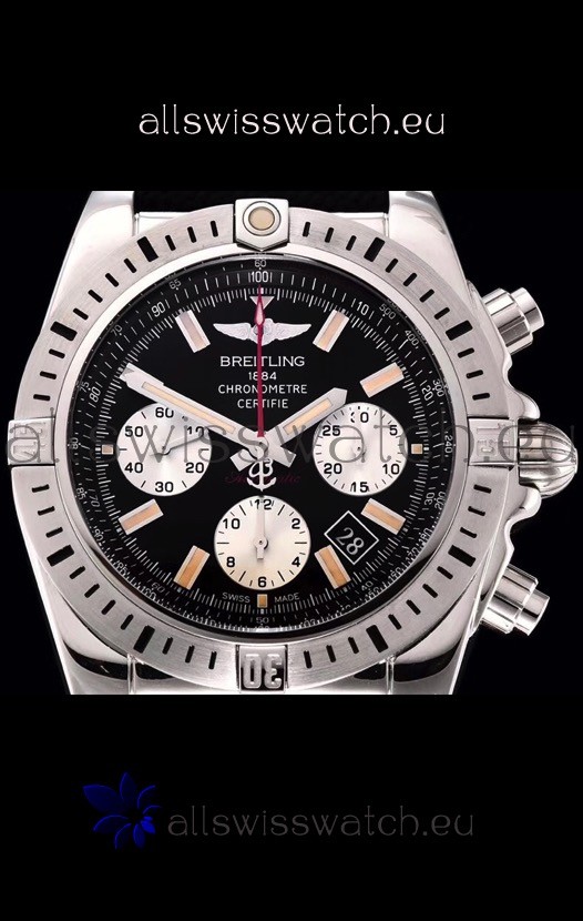 IMG_9081 Breitling Chronomat Airbone 1:1 Mirror in Black Dial Replica 4