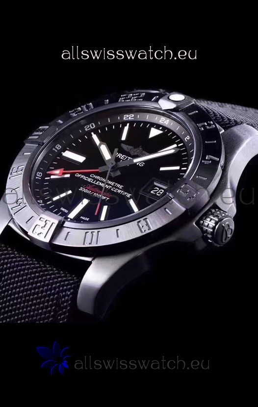 IMG_9081 Breitling Avenger II BlackSteel GMT1:1 Ultimate Replica 4