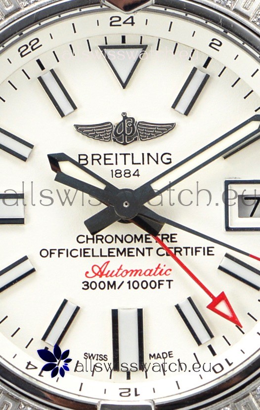 IMG_9081 Breitling Avenger II Steel GMT 1:1 Ultimate Edition - White Dial Replica 4