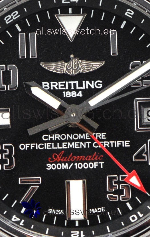 IMG_9081 Breitling Avenger Steel GMT 1:1 Ultimate Edition - Black Dial Replica 4