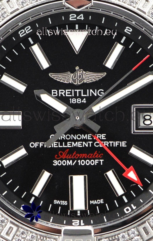 IMG_9081 Breitling Avenger II Steel GMT 1:1 Ultimate Edition - Black Dial Replica 4
