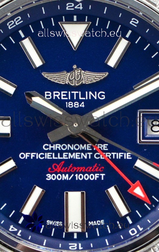 IMG_9081 Breitling Avenger II Steel GMT 1:1 Ultimate Edition - Blue Dial Replica 4