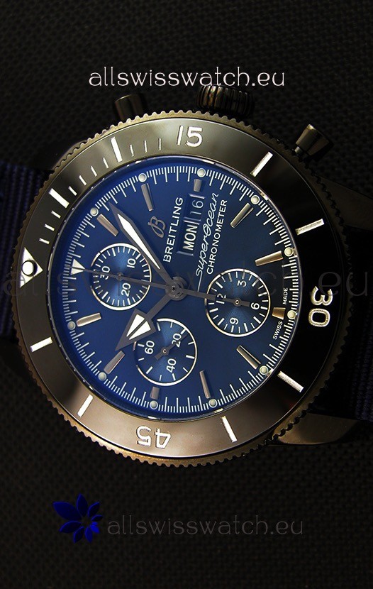 IMG_9081 Breitling Superocean Heritage II Outerknown Blacksteel NATO Strap 1:1 Mirror Replica 4
