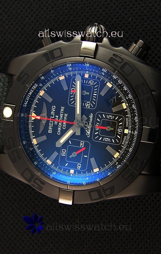 IMG_9081 Breitling Chronomat 44 Blacksteel DLC Coating 1:1 Mirror Replica 4