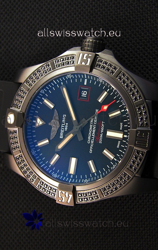 IMG_9081 Breitling Avenger Blackbird 44 1:1 Mirror with Diamonds Replica 4