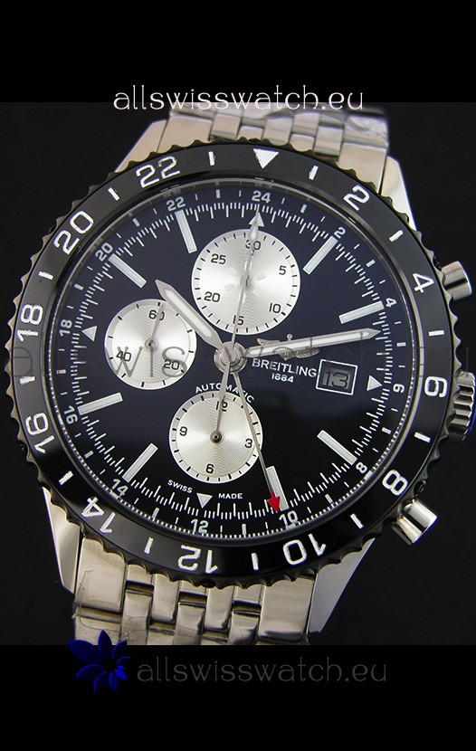 IMG_9081 Breitling Chronoliner Steel-Black Steel Strap in Black Dial Replica 4
