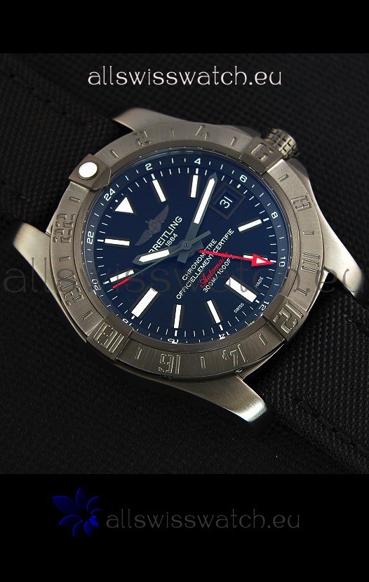 IMG_9081 Breitling Avenger II BlackSteel GMTNylon Strap 1:1 Mirror Replica 4