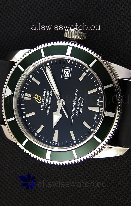 IMG_9081 Breitling SuperOcean Heritage II B20 42MM Black Dial Green Bezel- 1:1 Mirror Edition Replica 4