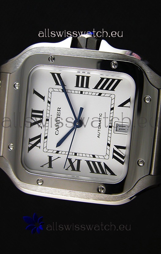 IMG_9081 Cartier Santos De Cartier 1:1 Mirror - 40MM Stainless Steel Replica 4