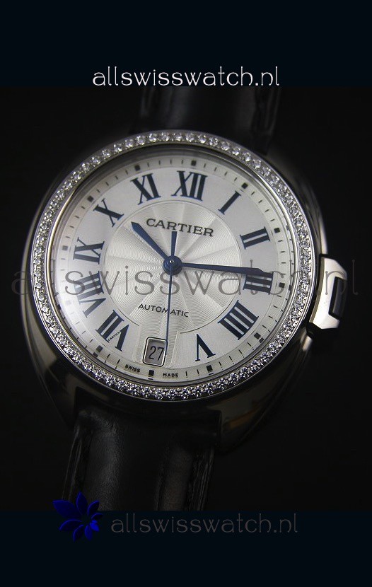 IMG_9081 Cle De Cartier 40MM Steel Case Diamonds Bezel - 1:1 Mirror Replica 4