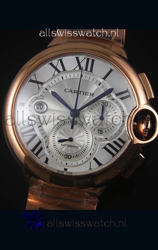 IMG_9081 Ballon De Cartier Chronograph in Rose Gold Case - 1:1 Mirror Replica 4