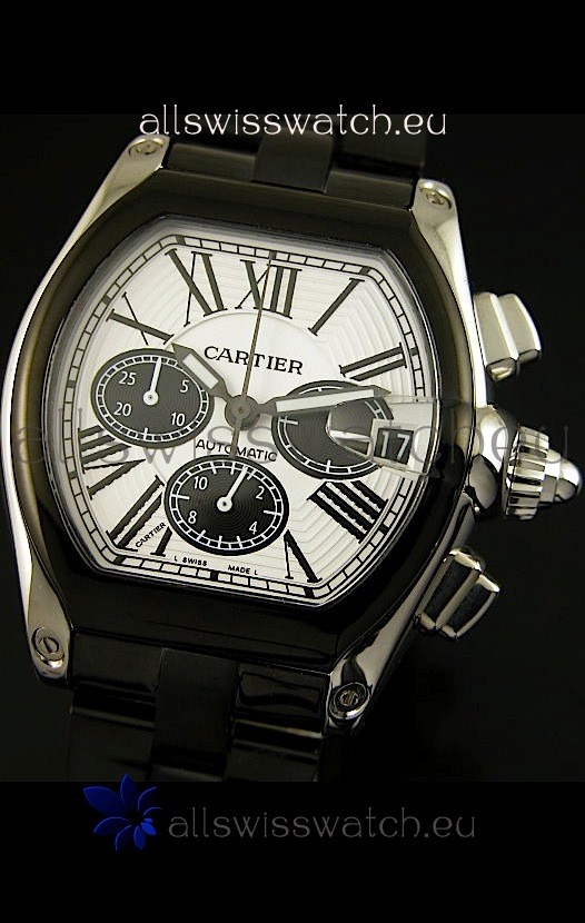 IMG_9081 Cartier Roadster Chronograph XL Original DLC Coated 1:1 Mirror Replica 4