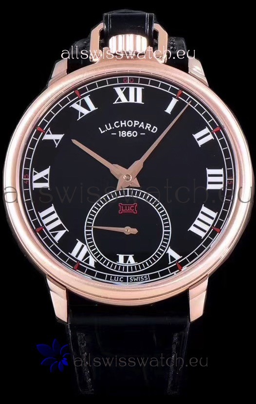 IMG_9081 Chopard Louis-Ulysse The Tribute Rose Gold Black Dial Replica 4