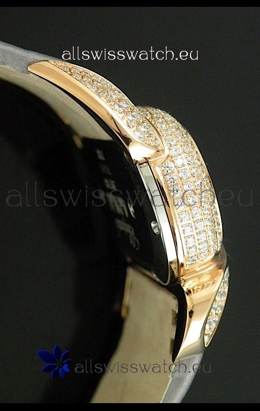 IMG_9081 Chopard Animal World Ladies Owl Black Full Diamond with Gold Plating Replica 4