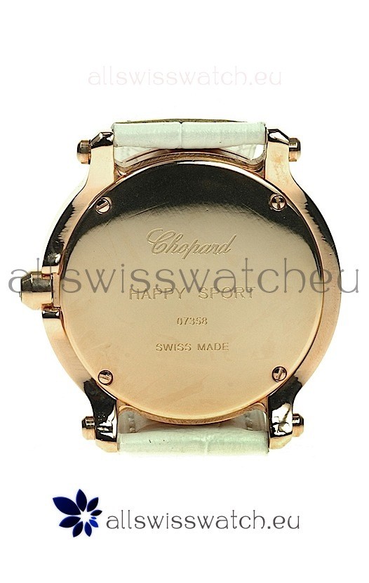 IMG_9081 Chopard Happy Sport Ladies Gold in Diamond Bezel Replica 4