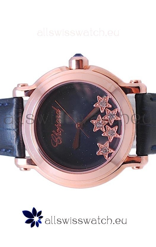 IMG_9081 Chopard Happy Sport Star Shaped Diamonds Rose Gold Replica 4
