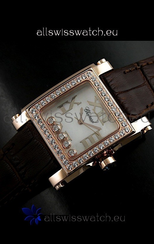 IMG_9081 Chopard Happy Sportin Brown Strap Replica 4