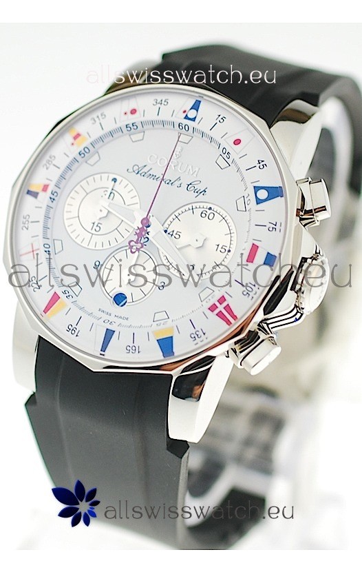 IMG_9081 Corum Admirals Cup Chronographin Rubber Strap Replica 4
