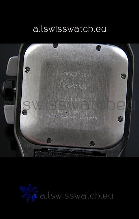 Cartier Santos in Black Dial Replica 4