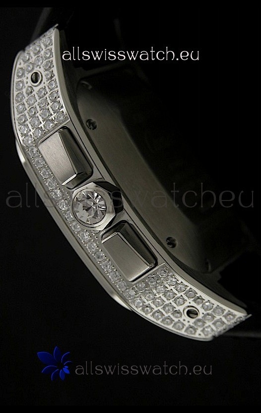 IMG_9081 Cartier Santoswith Diamonds Embedded Casing Replica 4