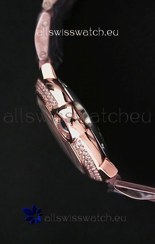 Cartier Ladies in Rose Gold Casing Replica 4