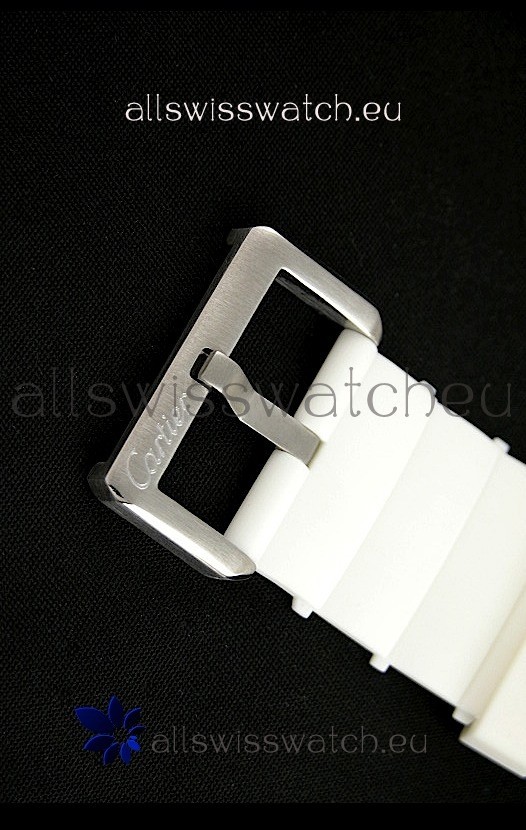 IMG_9081 Cartier Santos Automatic in White Strap Replica 4