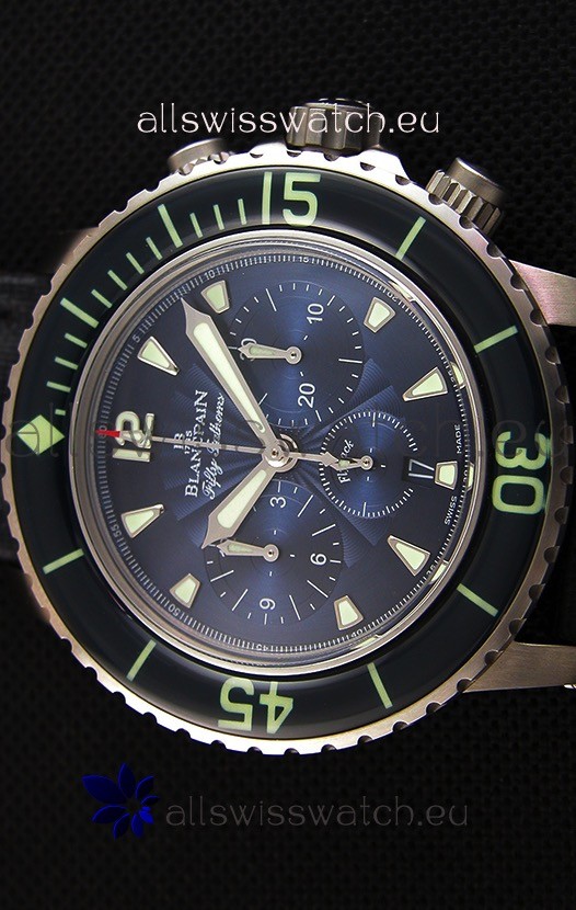 IMG_9081 Blancpain Blancpain Fifty Fathoms Chronograph Flyback Blue 1:1 Mirror Replica 4