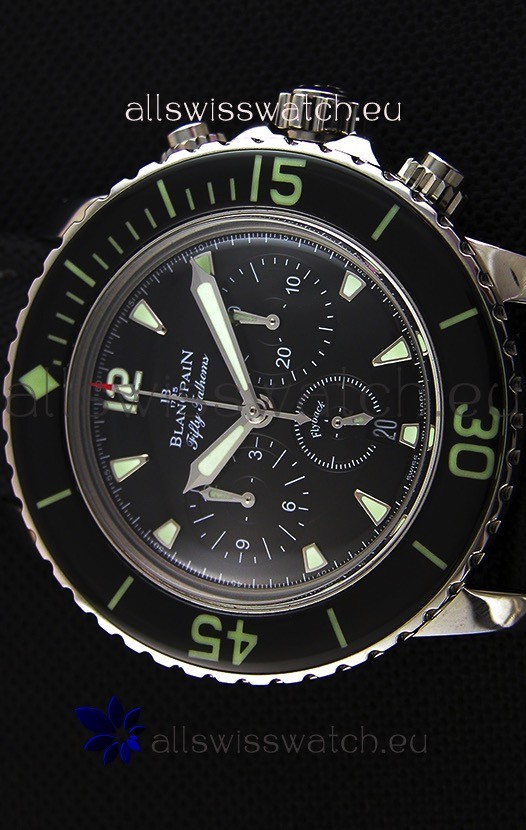 IMG_9081 Blancpain Blancpain Fifty Fathoms Chronograph Flyback Black 1:1 Mirror Replica 4