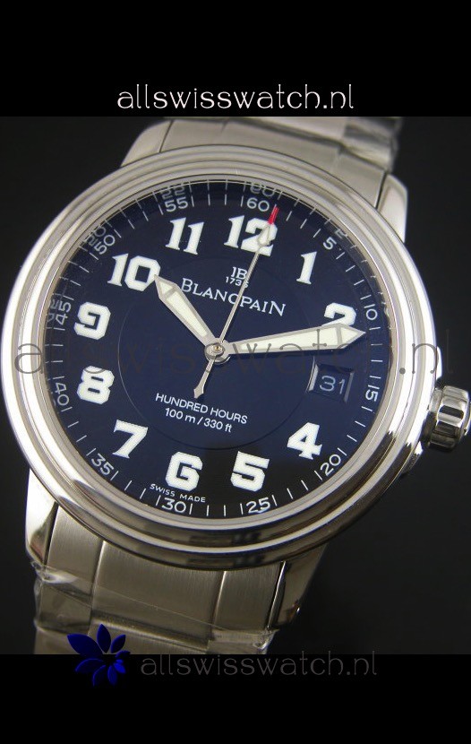 IMG_9081 Blancpain Leman 2100 Military 100 Hours in Black Dial - Original Citizen Movement Replica 4