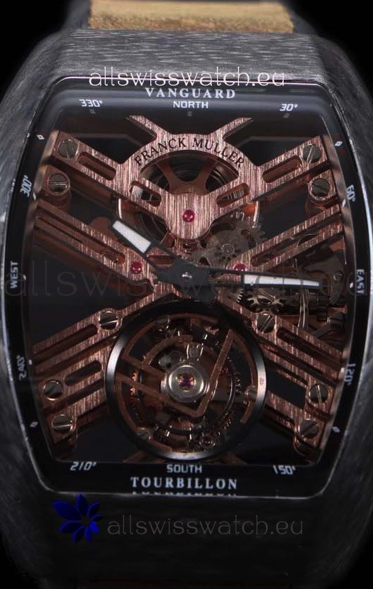 IMG_9081 Franck Muller Vanguard Skeleton Tourbillon Black Carbon Replica 4