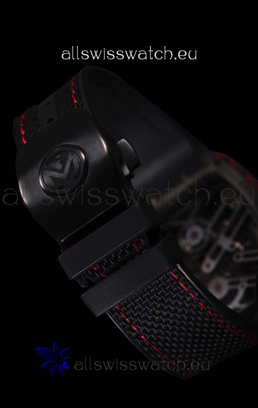 IMG_9081 Franck Muller Vanguard Skeleton Tourbillon Red Carbon Replica 4