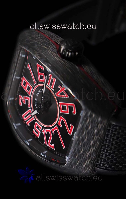 IMG_9081 Franck Muller Vanguard Carbon Casing Red Indexes Replica 4