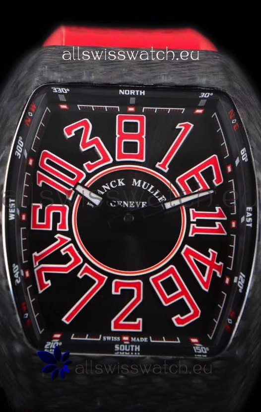 IMG_9081 Franck Muller Vanguard Carbon Casing Red Indexes Replica 4