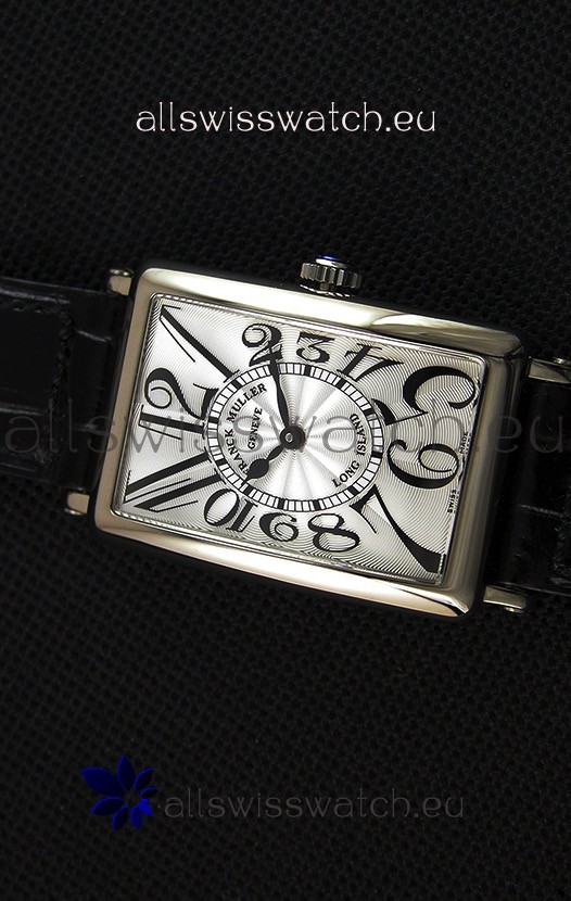 IMG_9081 Franck Muller Long Island Ladies in Quartz Movement Black Strap Replica 4
