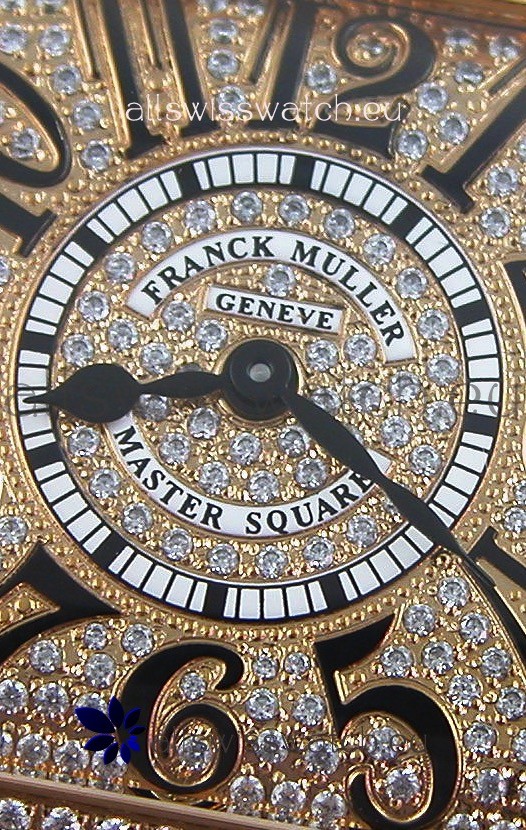 IMG_9081 Franck Muller Master of Sqaure Ladies Quartz in Pink Gold Case Replica 4