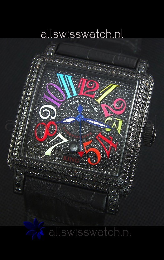 IMG_9081 Franck Muller Conquistador King Automatic Crazy ColorsPVD Case Replica 4