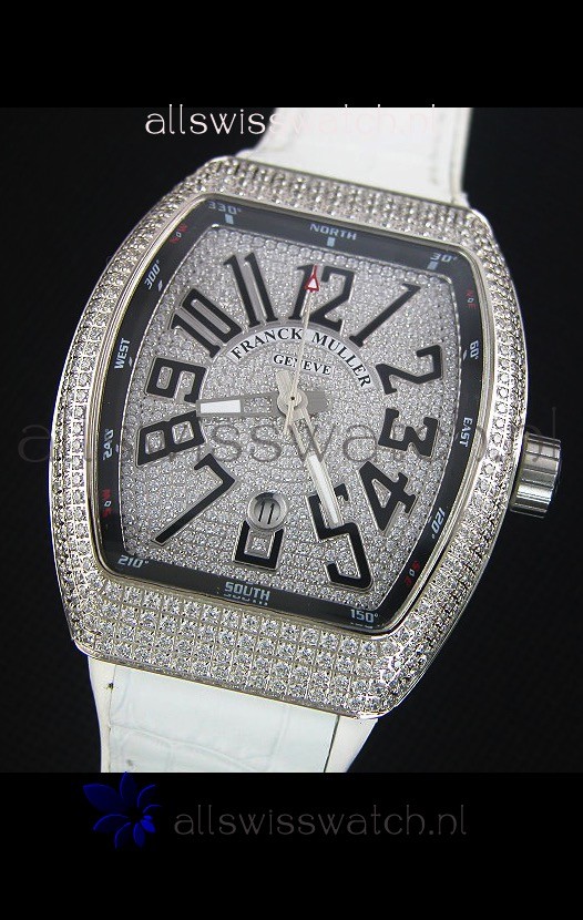 IMG_9081 Franck Muller Vanguardin Diamonds Encrusted Dial Replica 4