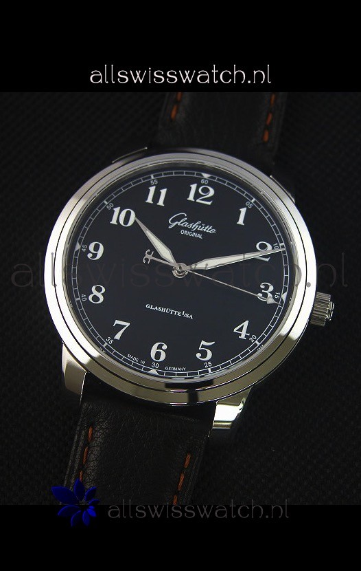 IMG_9081 Glashuette Senator Excellence Black Dial Steel Case Replica 4