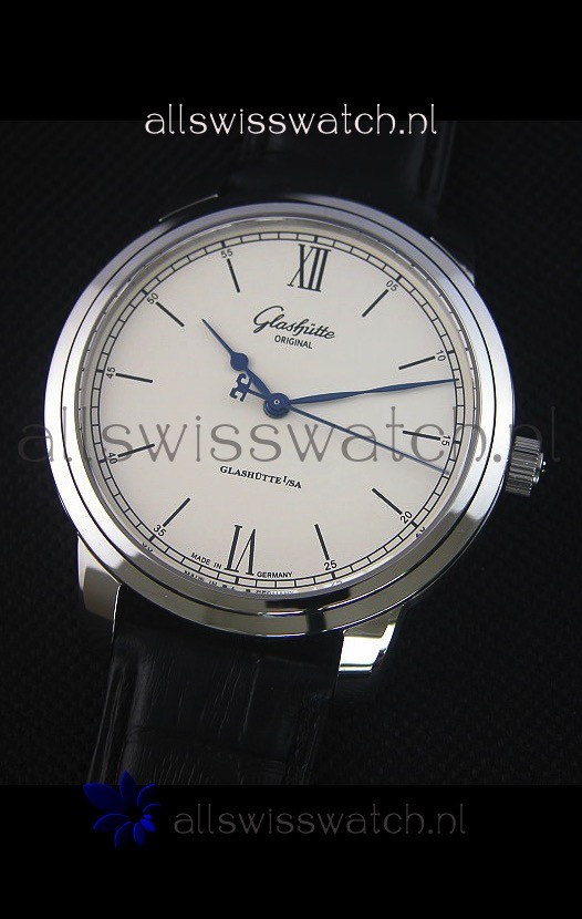 IMG_9081 Glashuette Senator Excellence Cream Dial Steel Case Replica 4