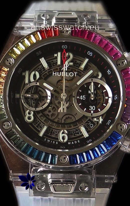 IMG_9081 Hublot Big Bang UNICO Sapphire Rainbow Replica 4