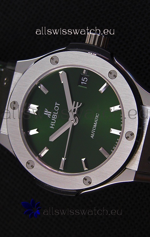 IMG_9081 Hublot Big Bang Classic Fusion 38MM 1:1 Mirror Green Dial Replica 4