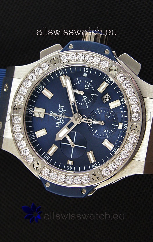 Hublot Big Bang Blue Steel Blue Dial1:1 Mirror Replica 4